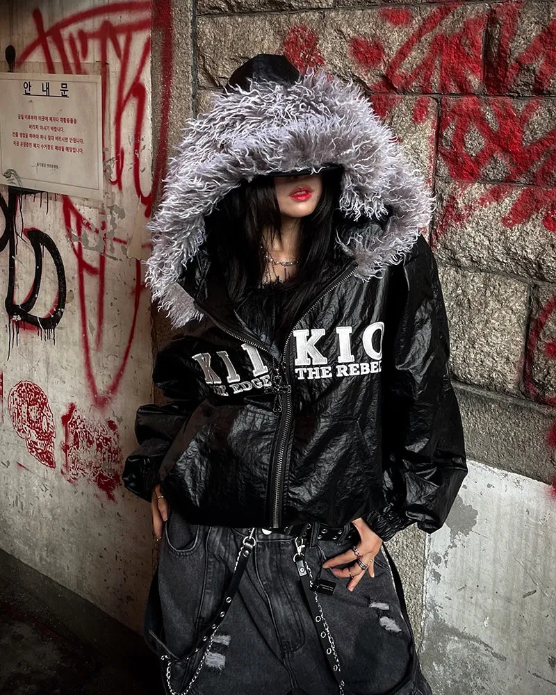 KIIKIO Gloss Embroidered Boxy Jacket