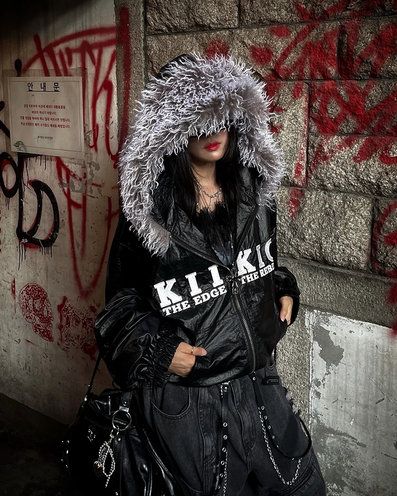 KIIKIO Gloss Embroidered Boxy Jacket
