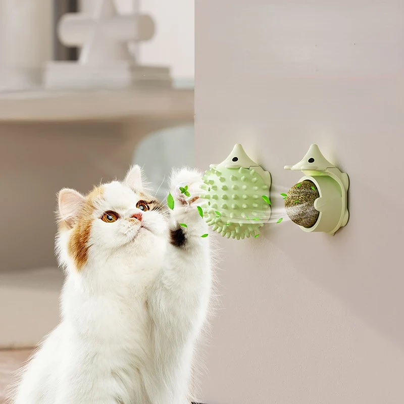 Katzenminze Katzenspielzeug, Katzenbürste in Form von Igel und Kürbis, Katzendekompression & Entspannung
