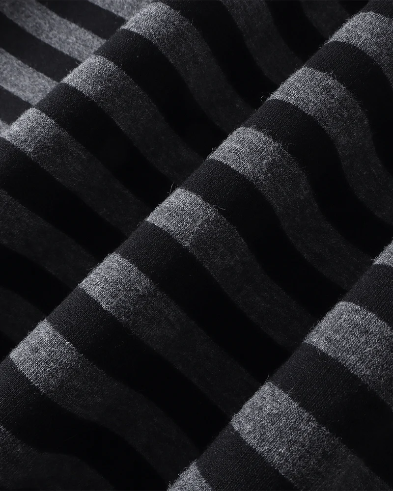 Devil-Horn Striped Hooded Jacket