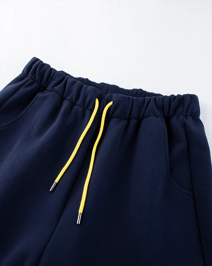 Wide-Leg Contrast Stripe Track Pants