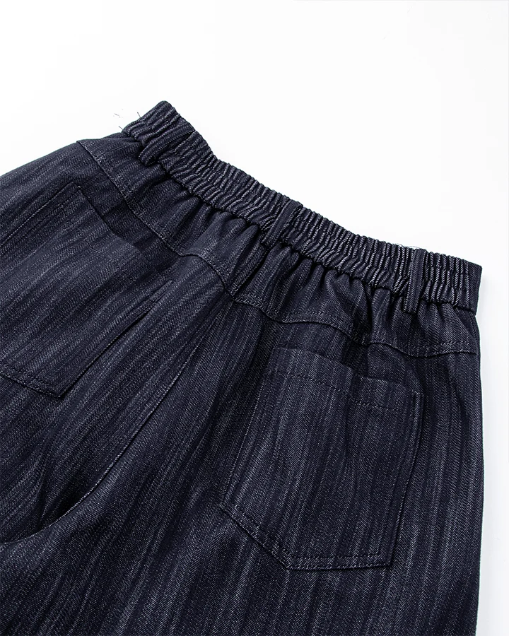 Wide-Leg Denim Pants