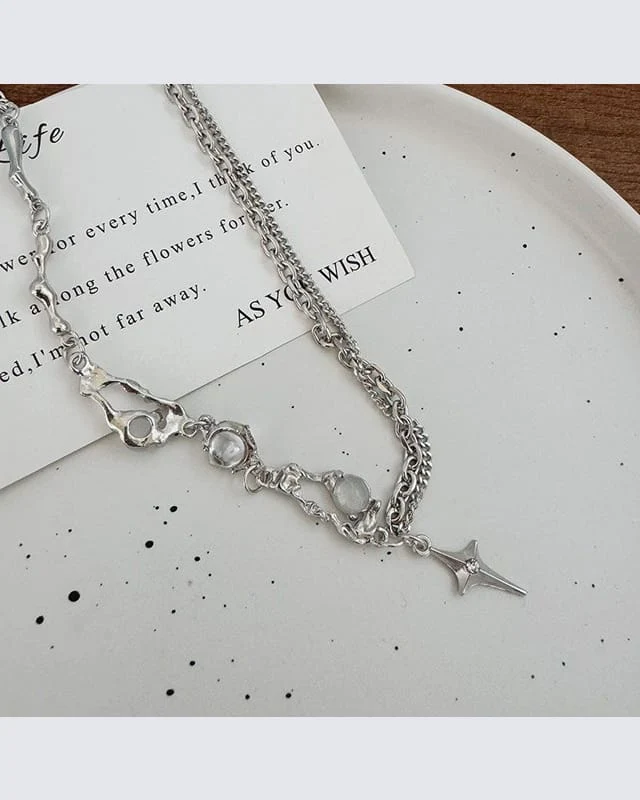 White Moonlight Tassel Necklace