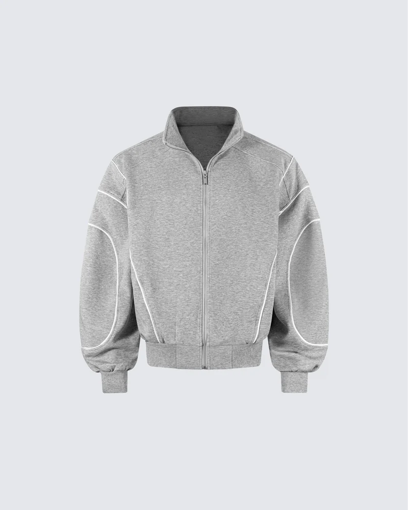 Loose-Fit Sweatpants with White Piping