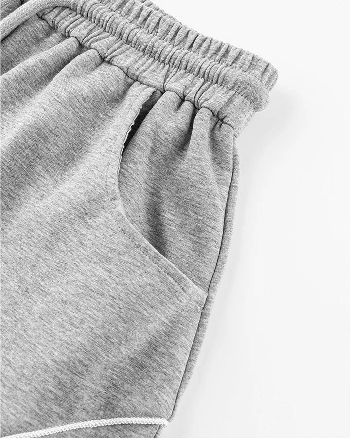 Loose-Fit Sweatpants with White Piping
