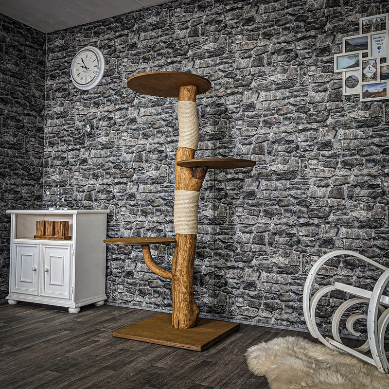 RESERVIERT - Outdoor Naturkratzbaum 4007 Kratzbaum Natur Holz Design 165 cm hoch Katzenbaum
