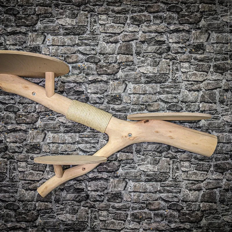 Wandkratzbaum 4023 Naturkratzbaum 220 cm lang Kratzbaum Natur Holz Design