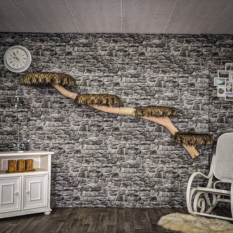 Wandkratzbaum 4024 Naturkratzbaum 250 cm lang Kratzbaum Natur Holz Design