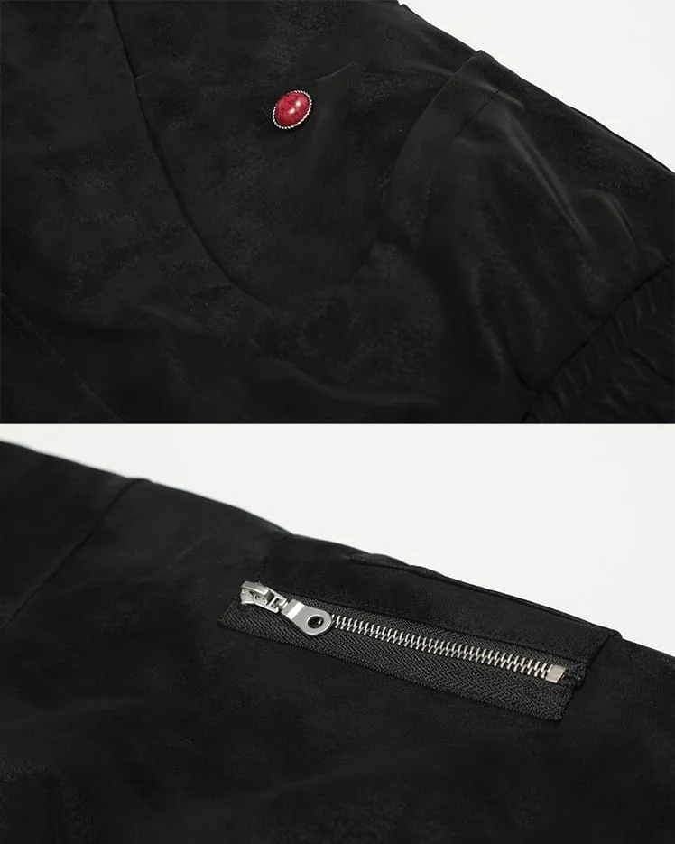 American Retro Fur-Collar Fleece-Lined Cotton Jacket