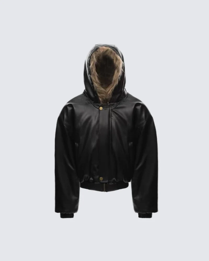 American Retro Reversible Thick Eco PU Leather Jacket