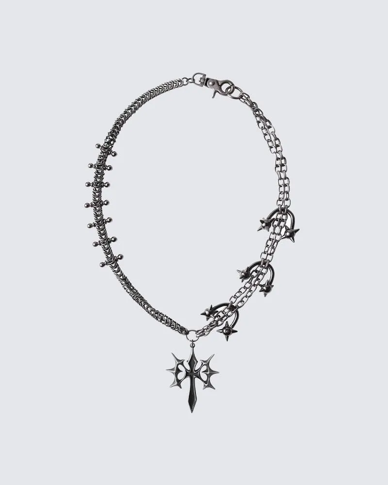 Punk Gothic Subcultural Vintage Cross Necklace
