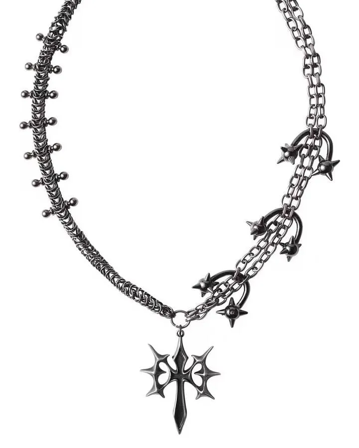 Punk Gothic Subcultural Vintage Cross Necklace