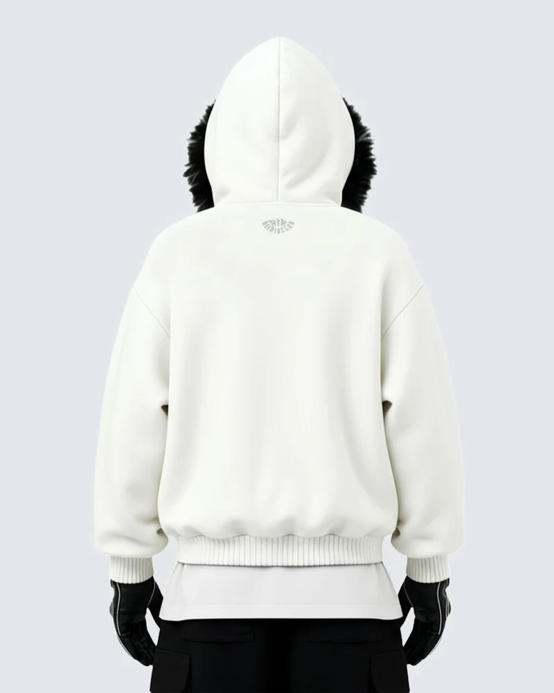 KIIKIO Fur Collar Cozy Hoodie