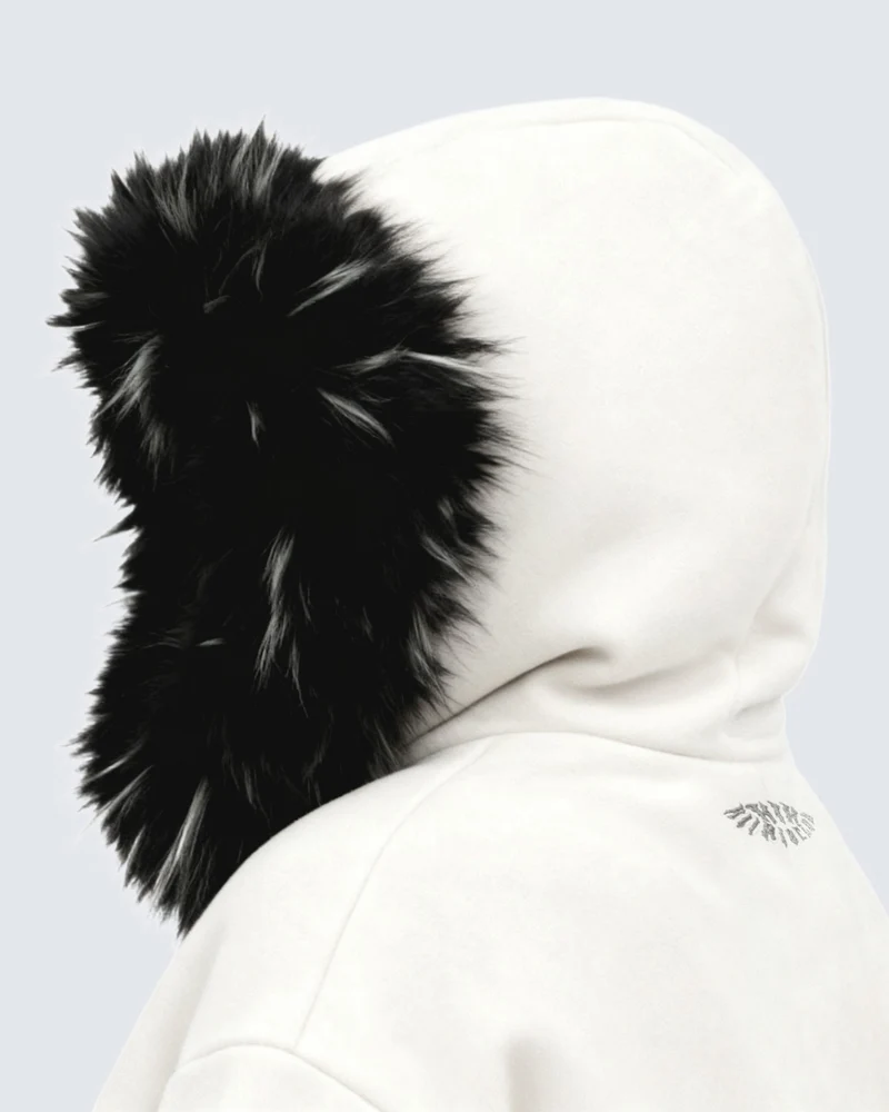 KIIKIO Fur Collar Cozy Hoodie