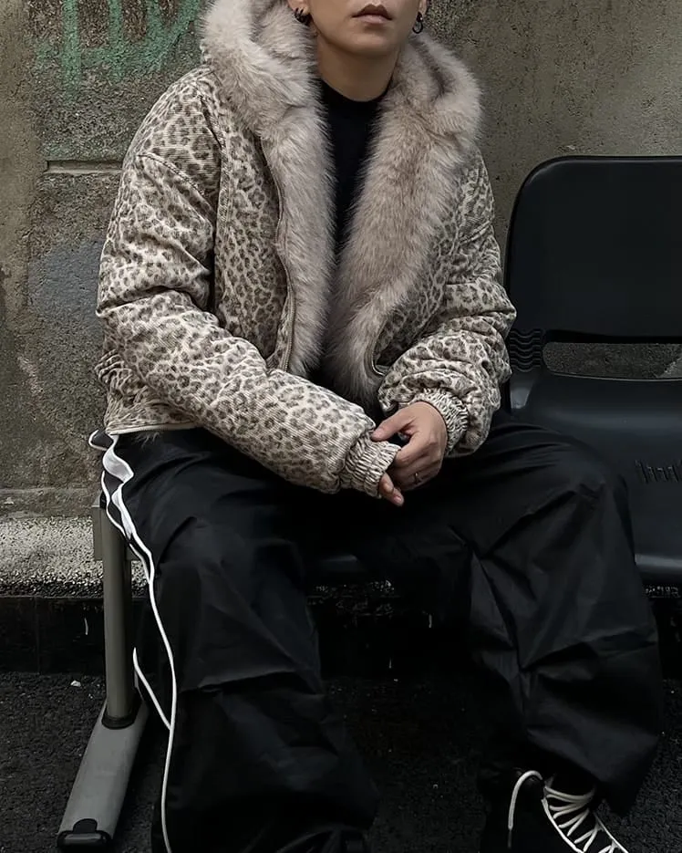 American Street Leopard Padded Cotton Jacket