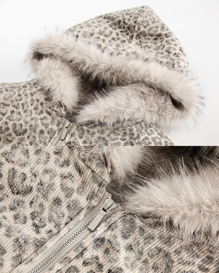 American Street Leopard Padded Cotton Jacket