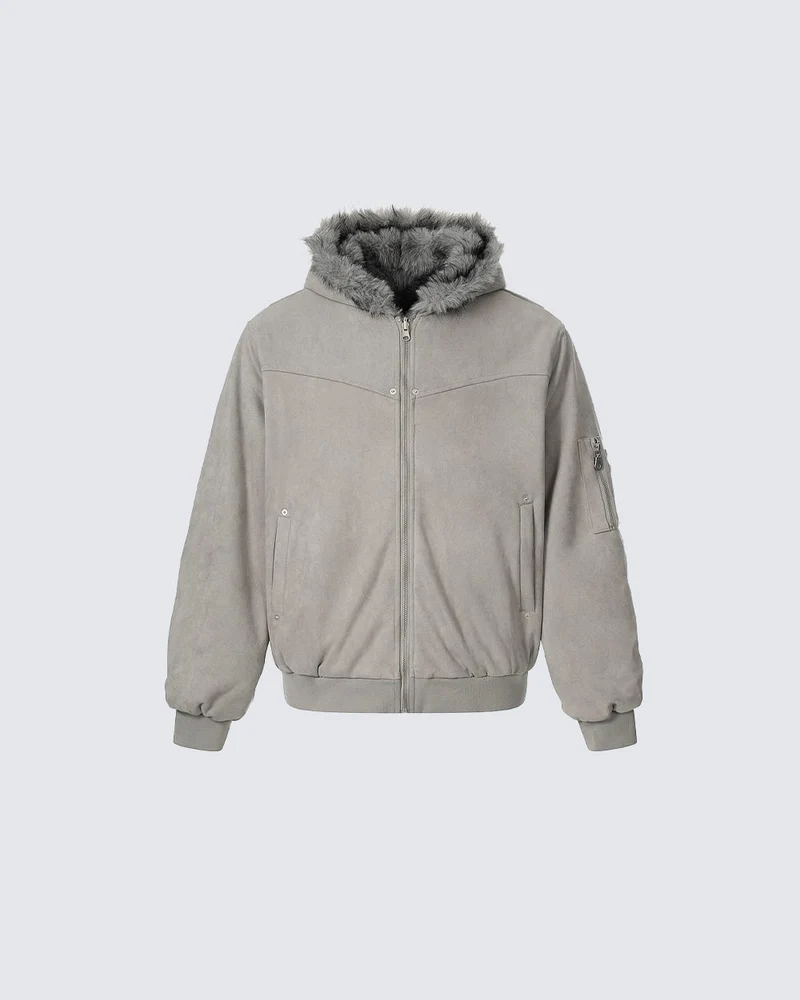 American High-Street Reversible Fleece Flight Jacket