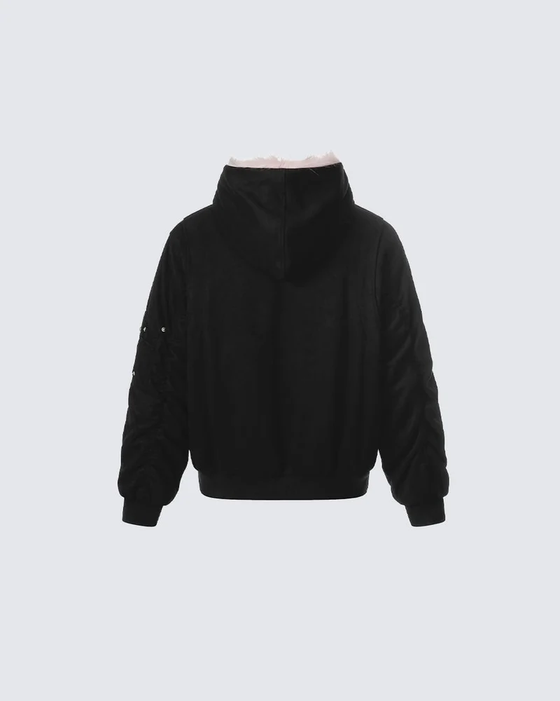 American High-Street Reversible Fleece Flight Jacket