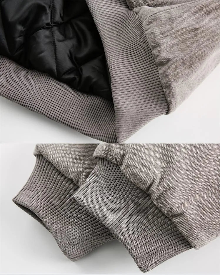 Fur-Collar Thickened Hooded Cotton Jacket