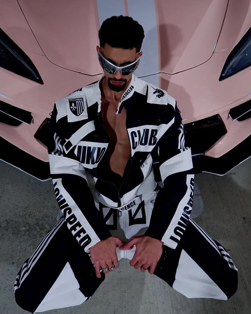 KIIKIO Racing Style Graphic Oversized Jacket