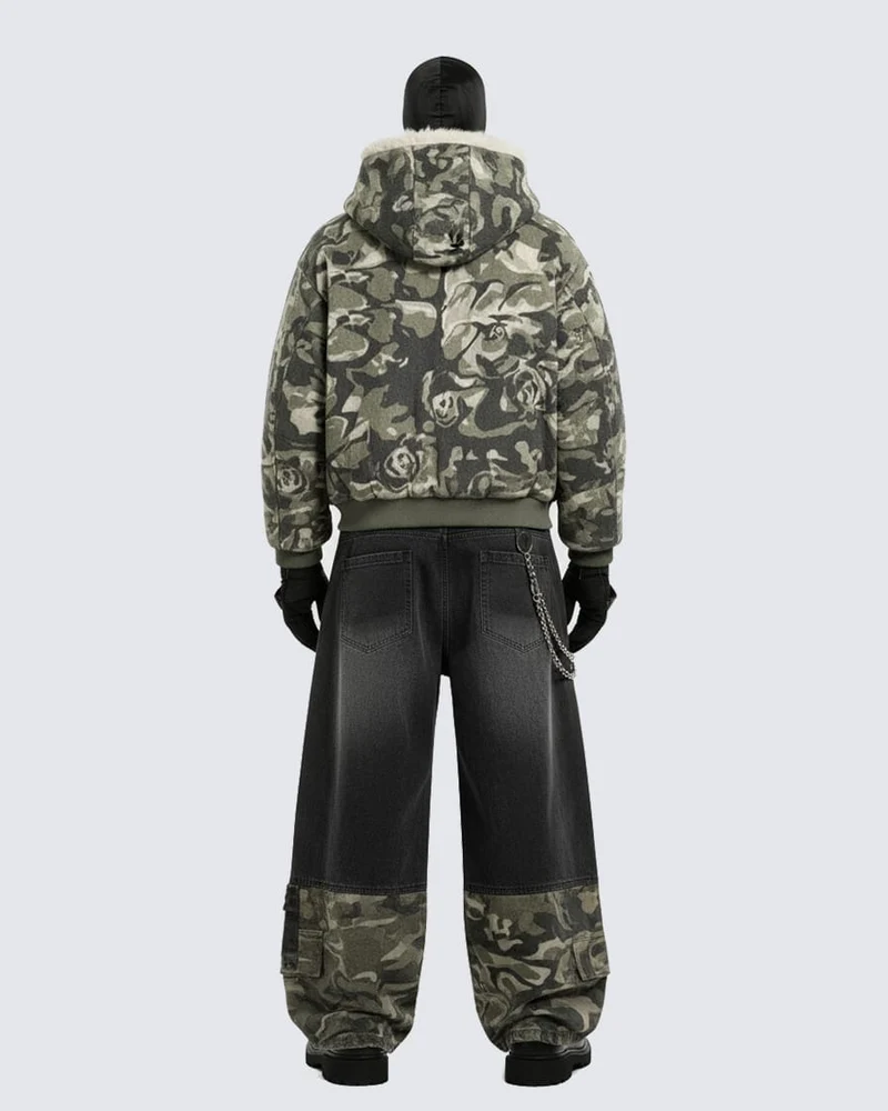 Camouflage Fleece-Lined Double-Belt Set
