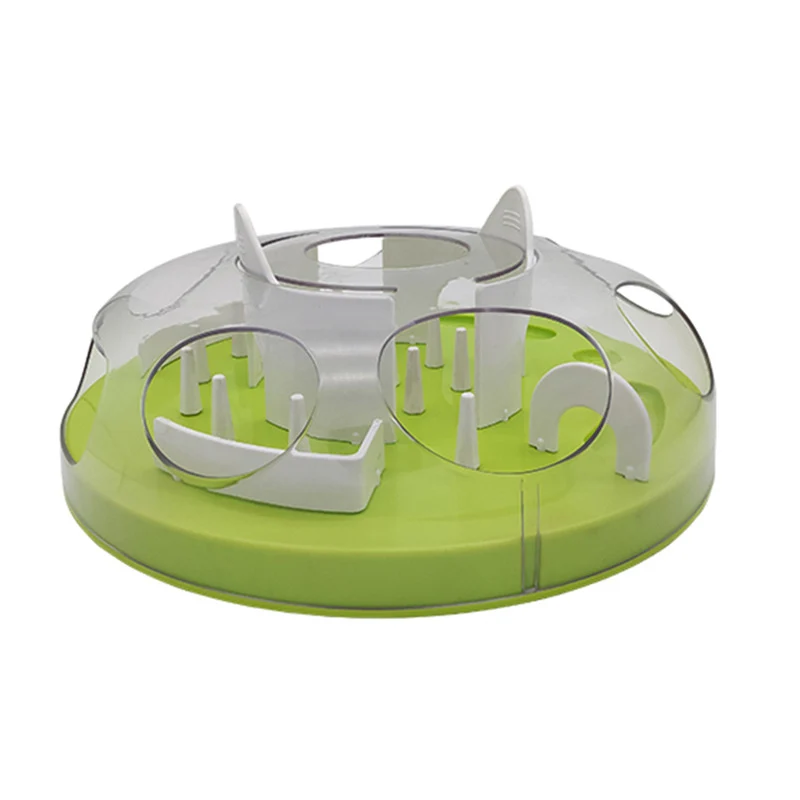 Katzen puzzle, langsamer Feeder, Linderung von Langeweile, abgestufter Trainingsdrehteller, Indoor-Selbstspielspiel
