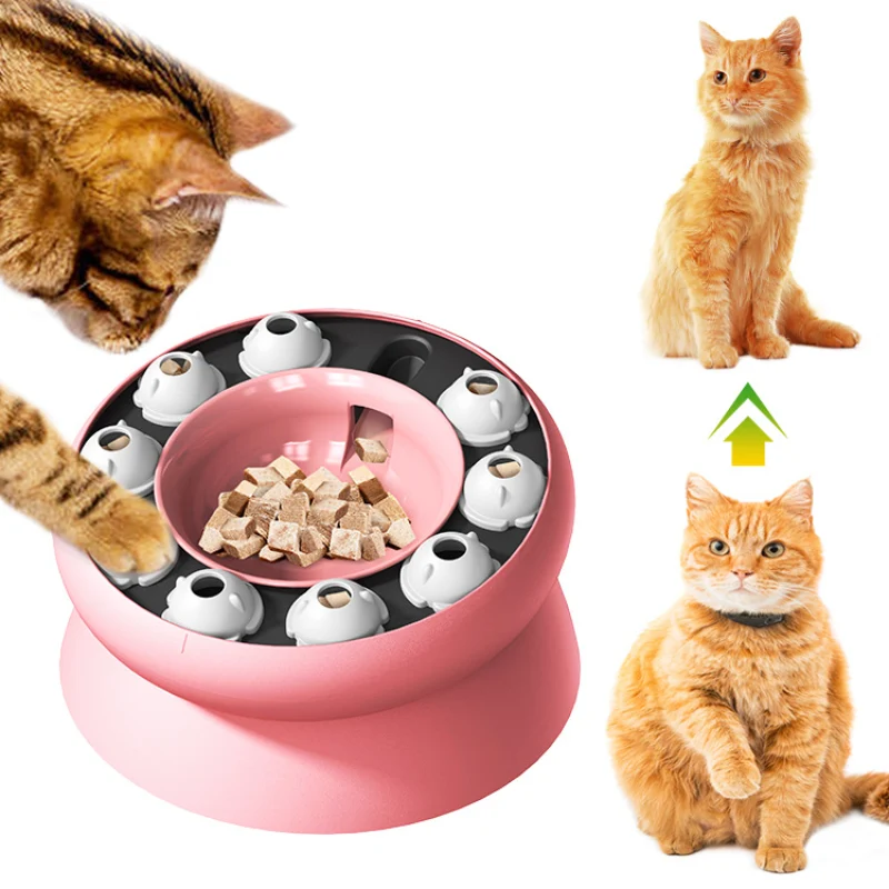 Puzzle Katze, Drehtellerspielzeug, rotierender Futternapf, dient zum Halten von Futter und zur Gewichtskontrolle