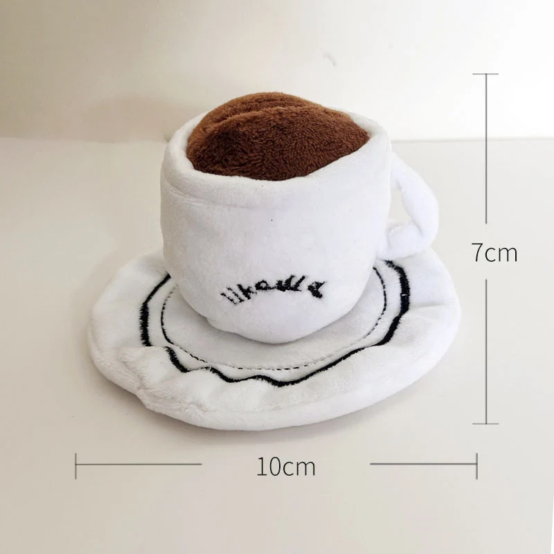 Katze Kuscheltier, Plüsch Nachmittagskaffee Spielzeug mit Knisterpapier, Essen Verstecken Spielzeug, Interaktiv (1 Stück)