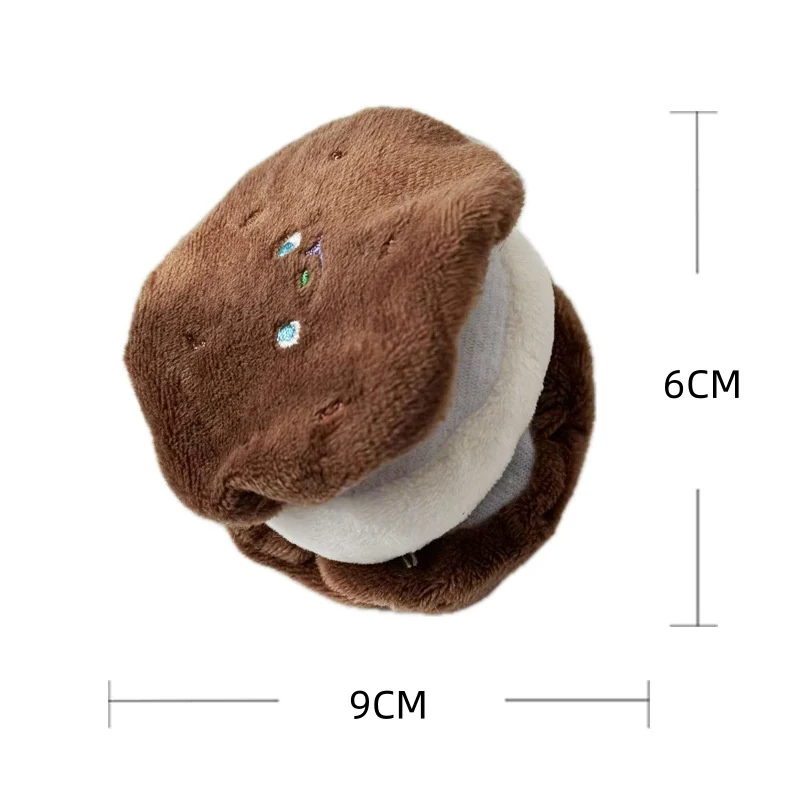 Katze Kuscheltier, Plüsch Nachmittagskaffee Spielzeug mit Knisterpapier, Essen Verstecken Spielzeug, Interaktiv (1 Stück)