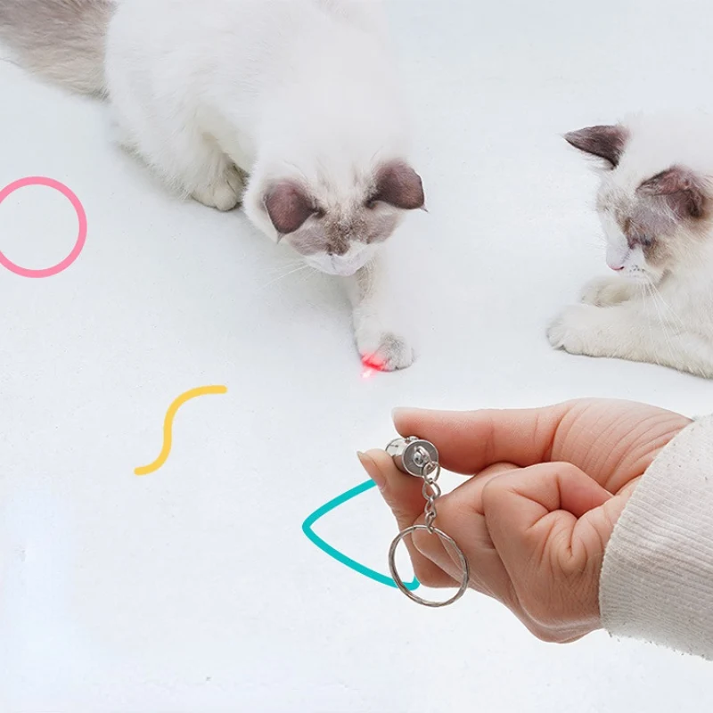 Katzenspielzeug Laserpointer für Katzen interaktive Unterhaltung, zufällige Farben, 2 Modi (Laser und LED), Spaß und Bewegung