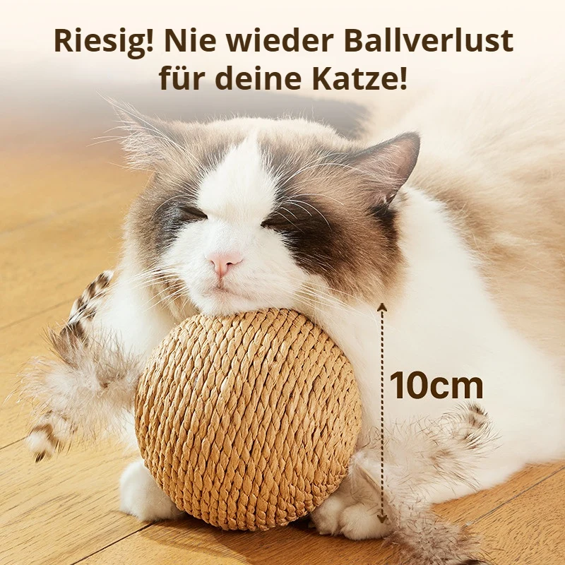 Kratzkugel Katze Sisalball Sound übergroße Selbstunterhaltung zur Linderung von Langeweile und Backenzähnen