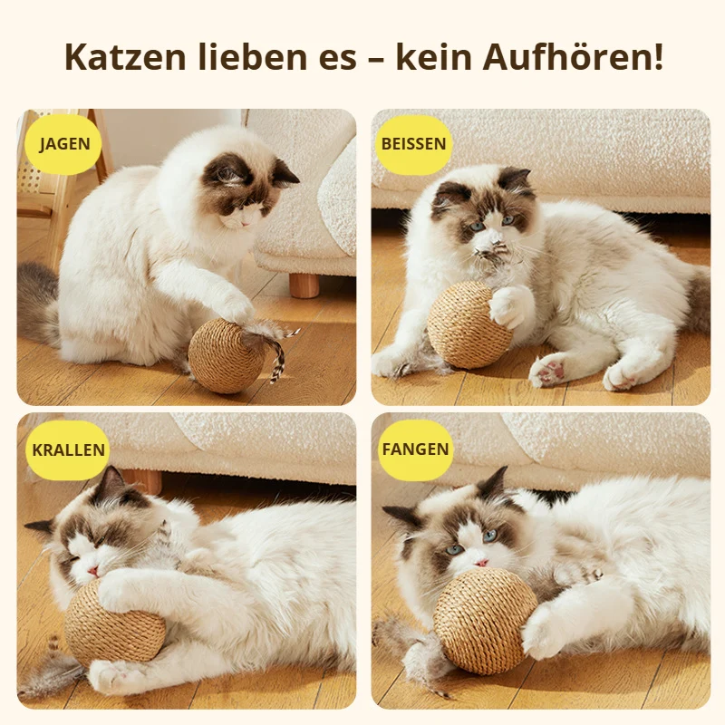 Kratzkugel Katze Sisalball Sound übergroße Selbstunterhaltung zur Linderung von Langeweile und Backenzähnen