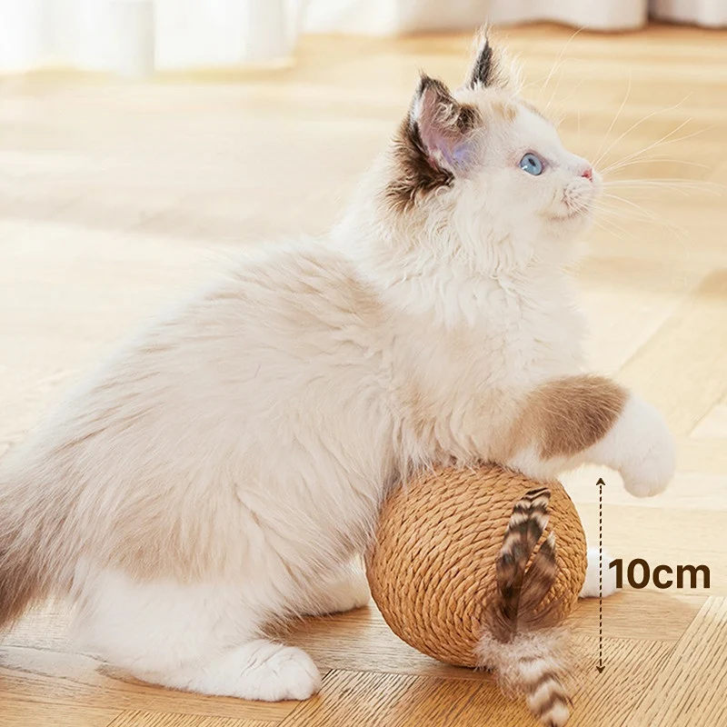 Kratzkugel Katze Sisalball Sound übergroße Selbstunterhaltung zur Linderung von Langeweile und Backenzähnen