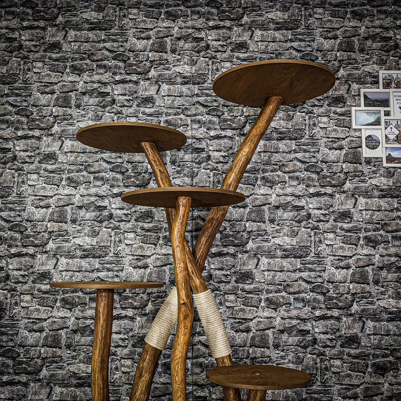 Outdoor Naturkratzbaum 3958 Kratzbaum Natur Holz Design 180 cm hoch Katzenbaum