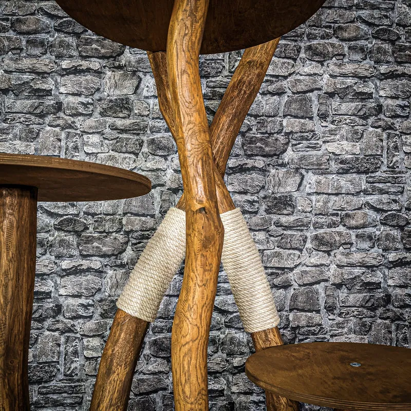 Outdoor Naturkratzbaum 3958 Kratzbaum Natur Holz Design 180 cm hoch Katzenbaum