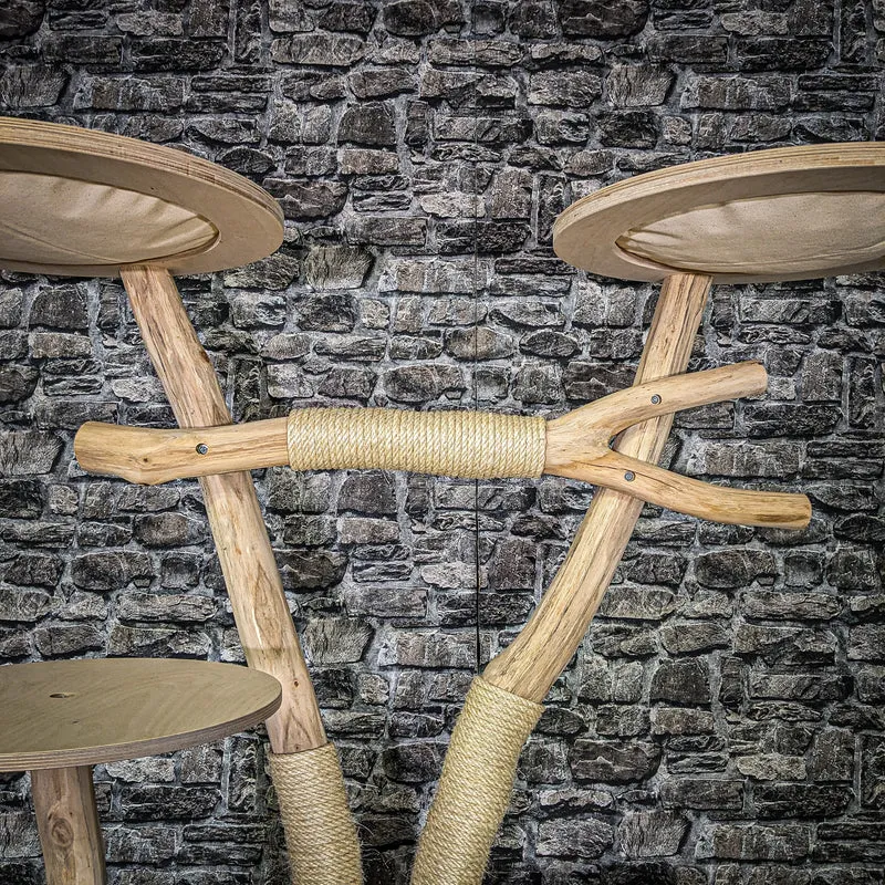 Naturkratzbaum 3945 Kratzbaum Natur Holz Design 190 cm hoch Katzenbaum