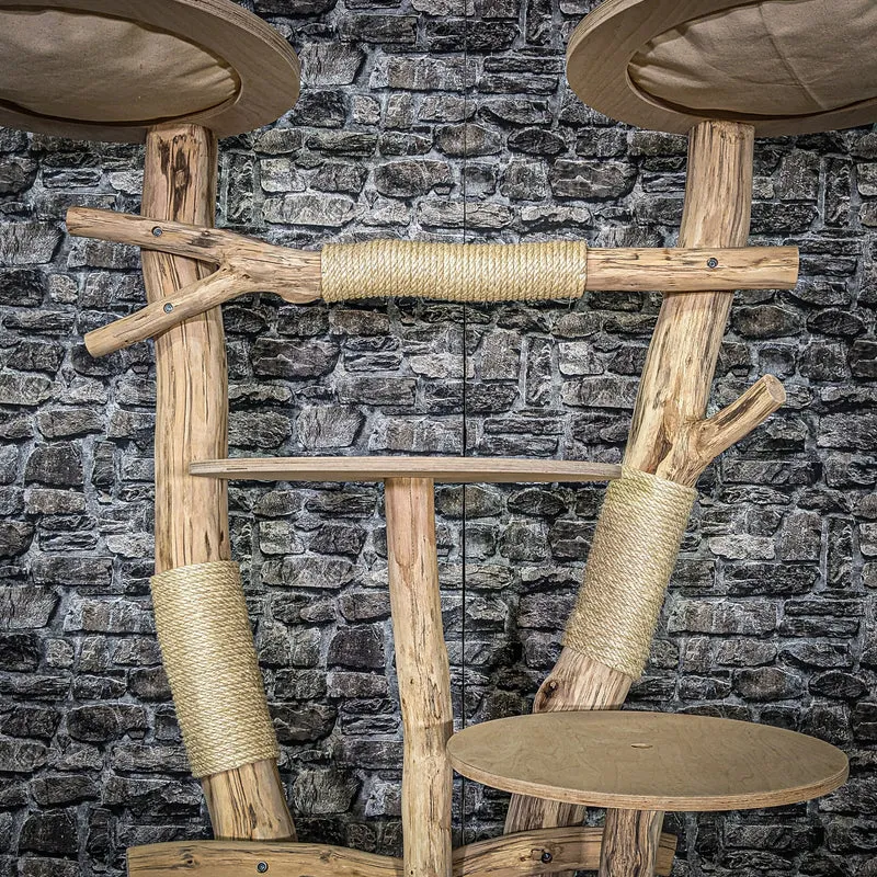 Naturkratzbaum 3944 Kratzbaum Natur Holz Design 175 cm hoch Katzenbaum