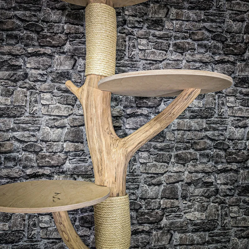 Naturkratzbaum 3943 Kratzbaum Natur Holz Design 210 cm hoch Katzenbaum