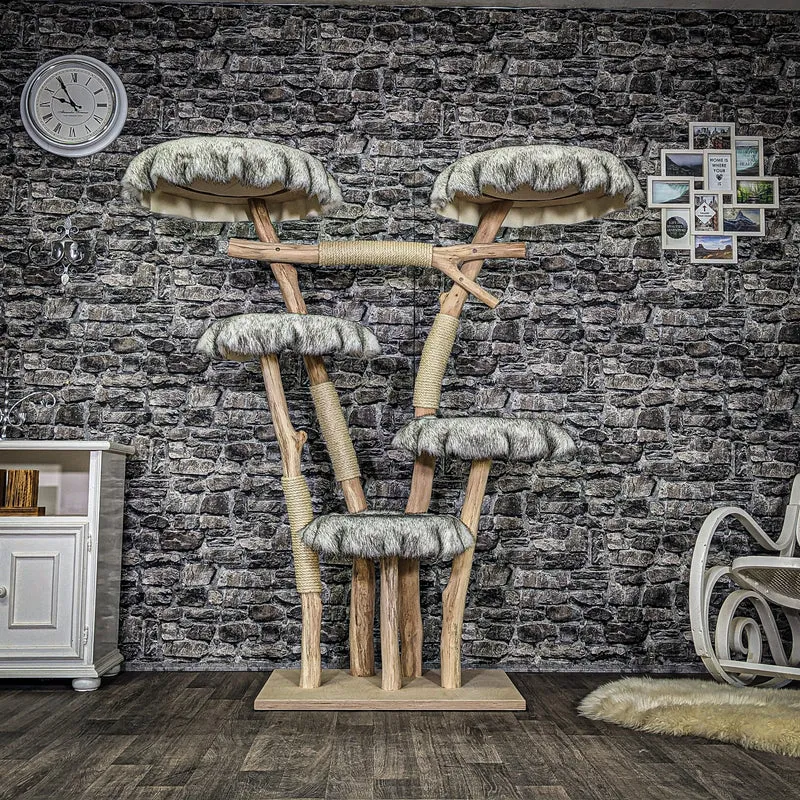Naturkratzbaum 3941 Kratzbaum Natur Holz Design 165 cm hoch Katzenbaum