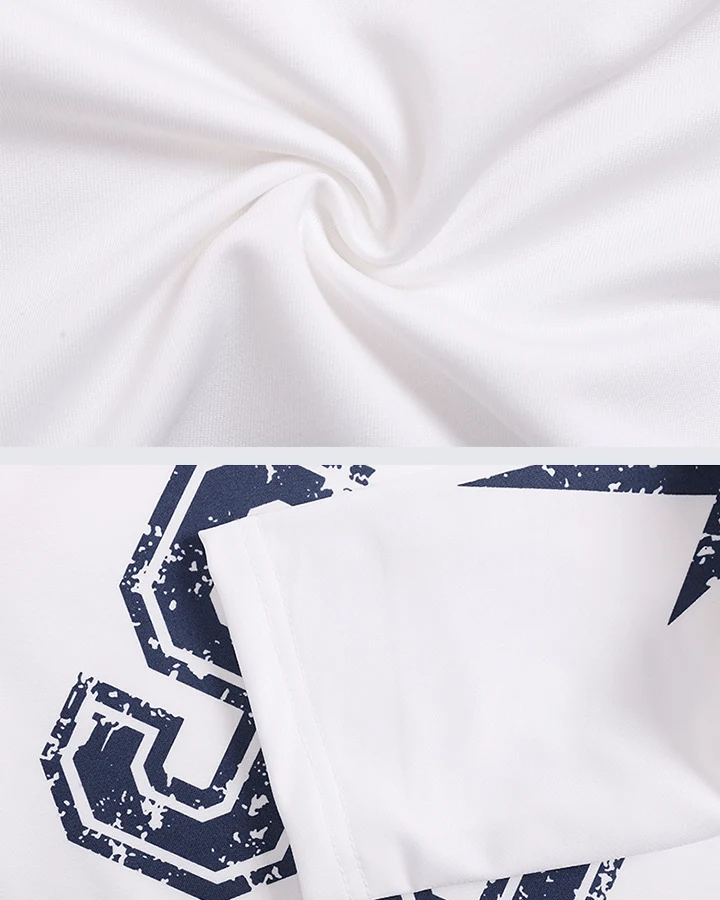 Vintage 96 Print Long Sleeve Streetwear Jersey