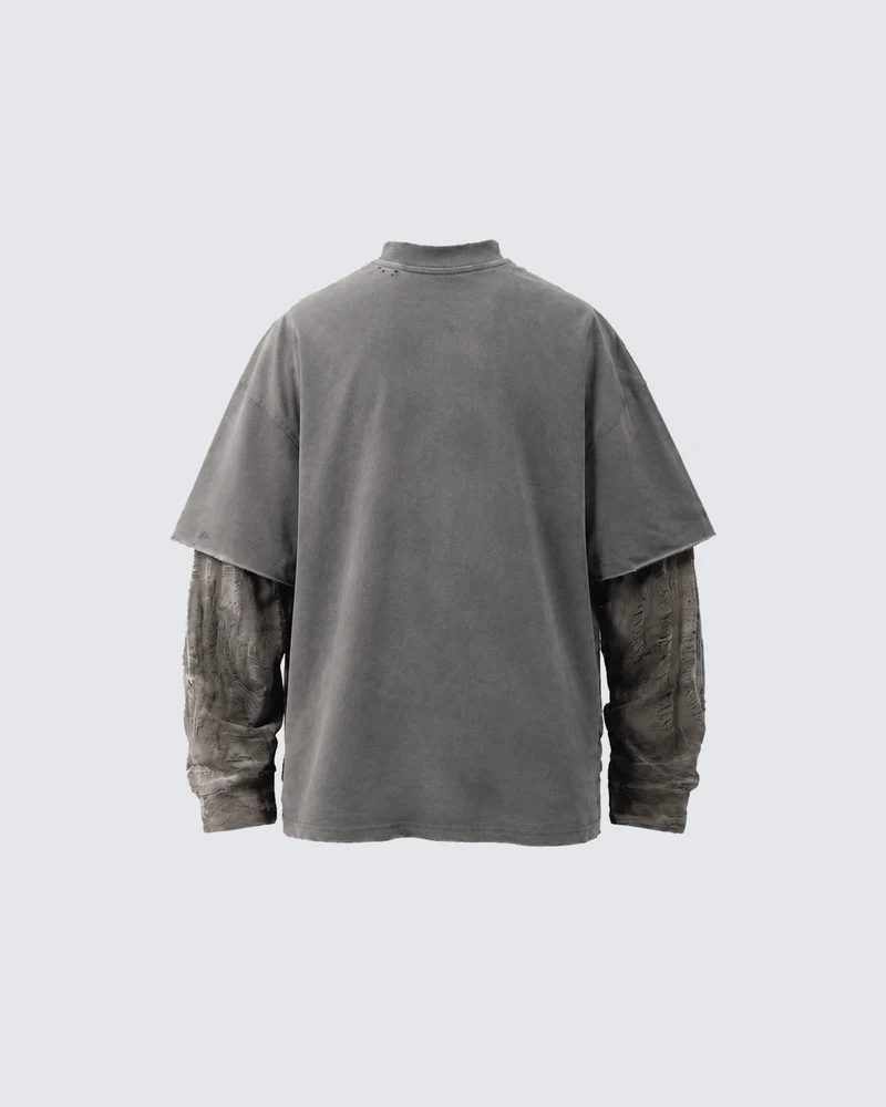 Inked Rebel Layered Tee – Street Art Meets Urban Warfare