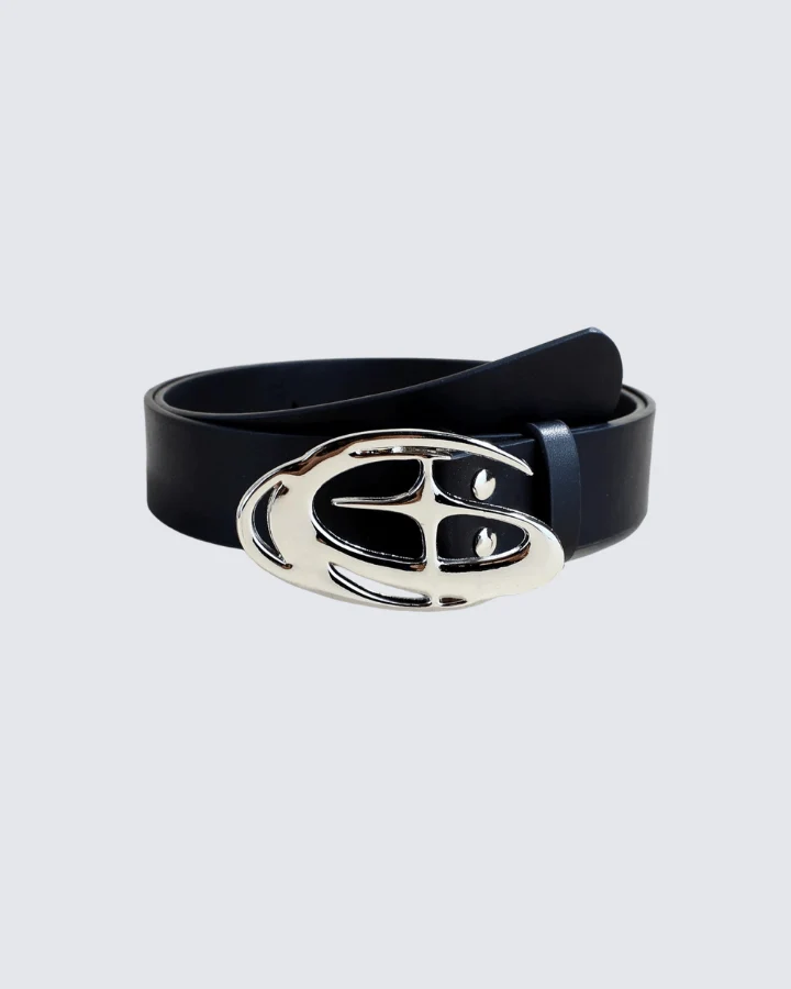 Unique Silver Buckle Design Belt