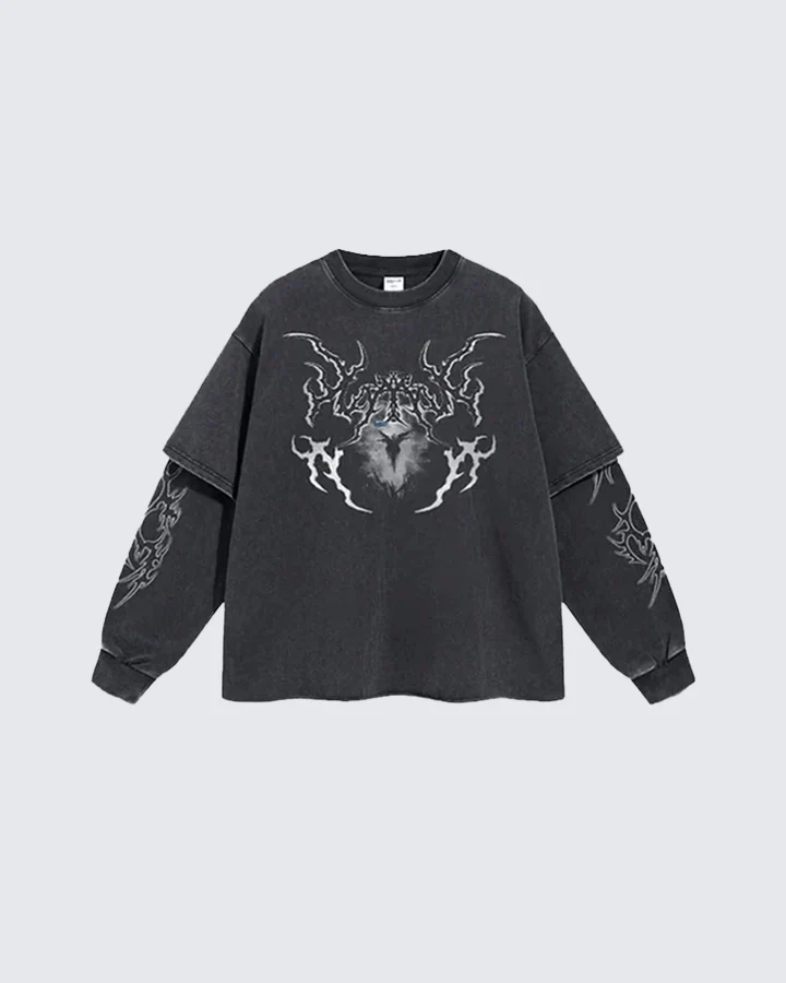 Graphic Oversized Long Sleeve T-shirt