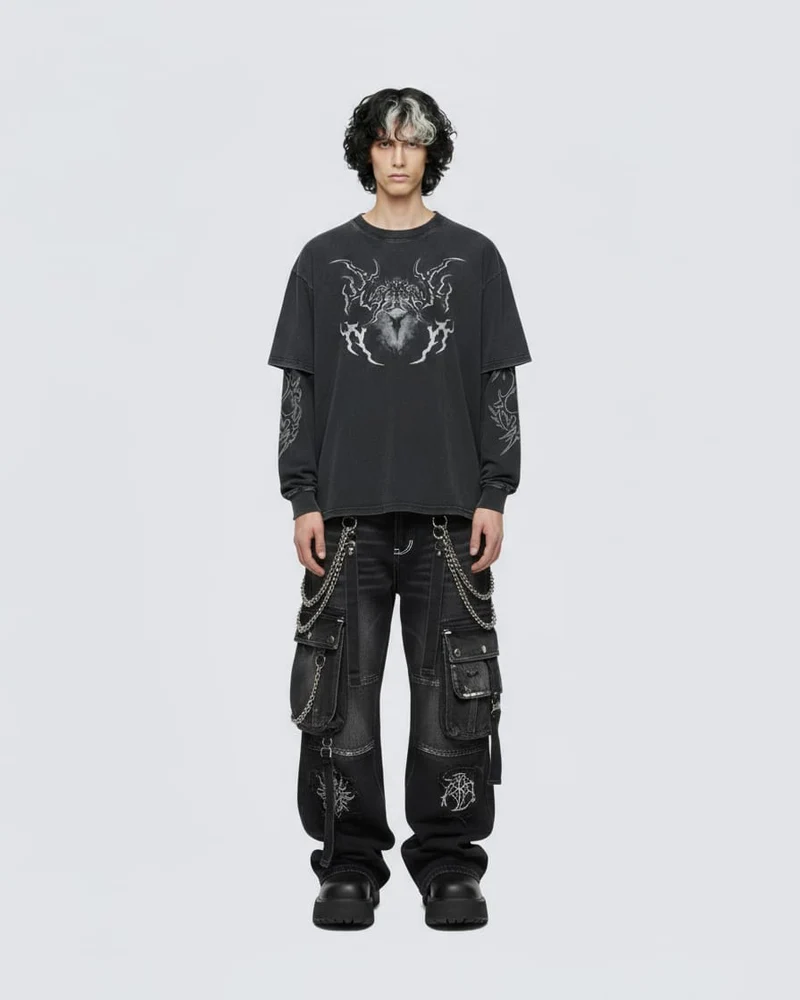 Graphic Oversized Long Sleeve T-shirt