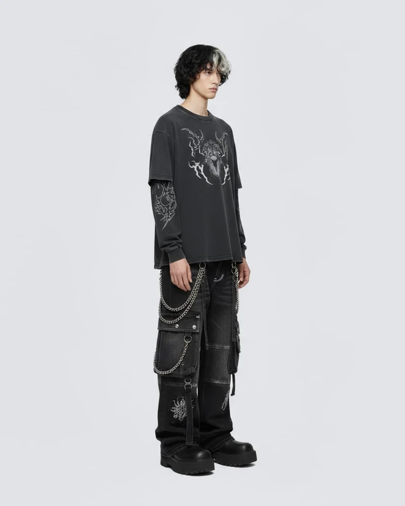 Graphic Oversized Long Sleeve T-shirt