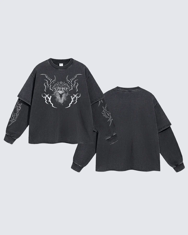 Graphic Oversized Long Sleeve T-shirt