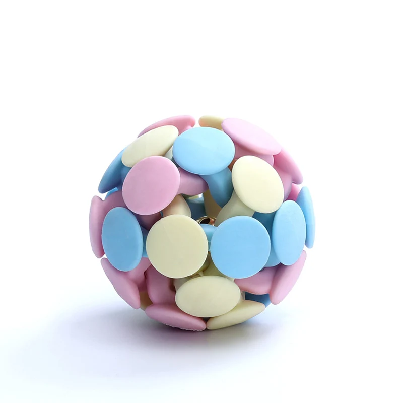 Katzen Spielzeug, Katzenball, Makaron-Drei-Farben-Glockenbälle Bälle, 6,5 cm & 7,5 cm Zwei Durchmesser, Entspannung für Katzen