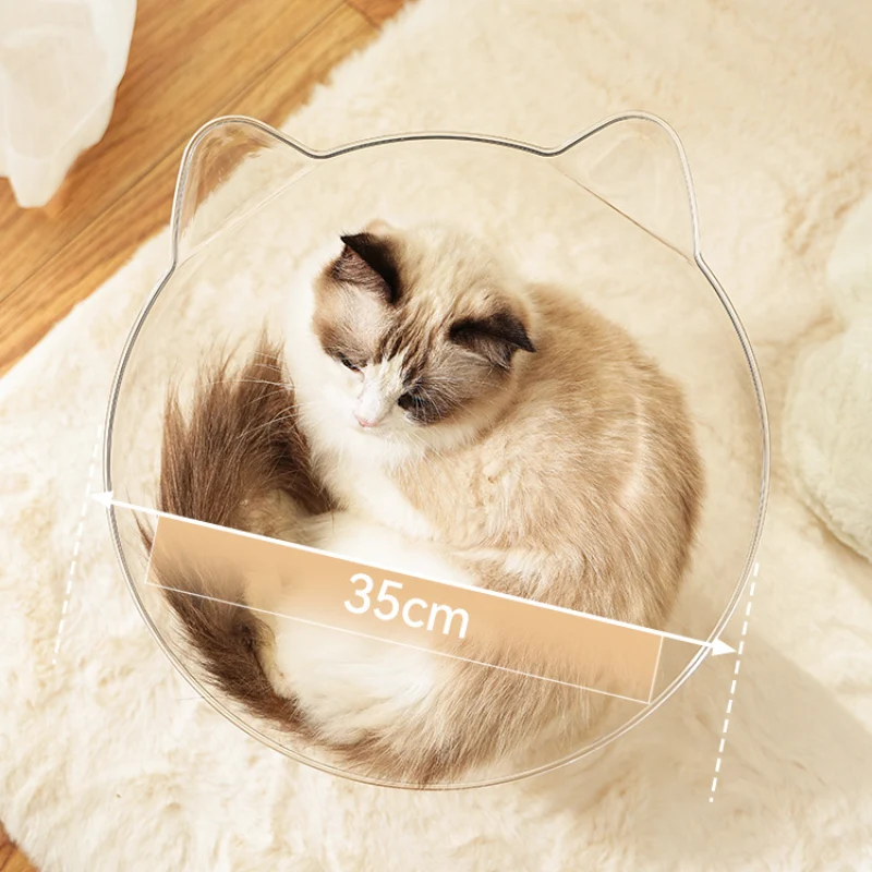 Katzen Spielzeug, Katzen Drehscheibe, PET-Raumkapsel-Halbkugelform Katzenbett, Groß und klein, Spielen & Schlafen in einem