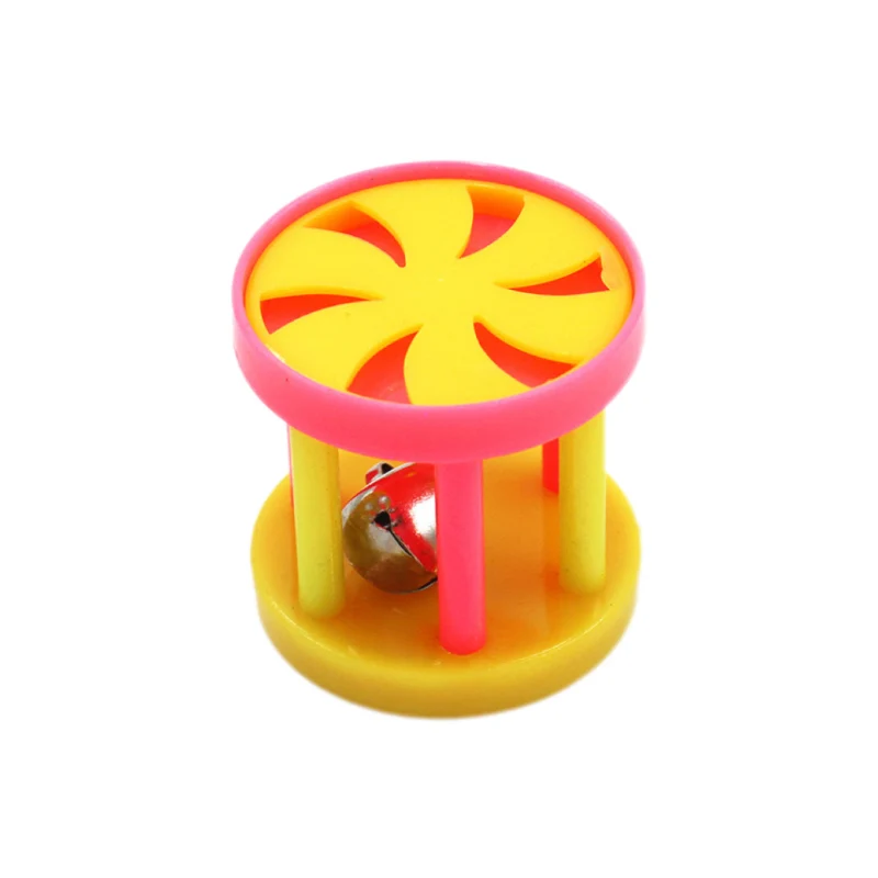 Katzenspielzeug, Bunte kleines Trommel mit Glocken, Kitten Spielzeug für Kätzchen zum Spielen & Entdecken, Zufällige Farbe