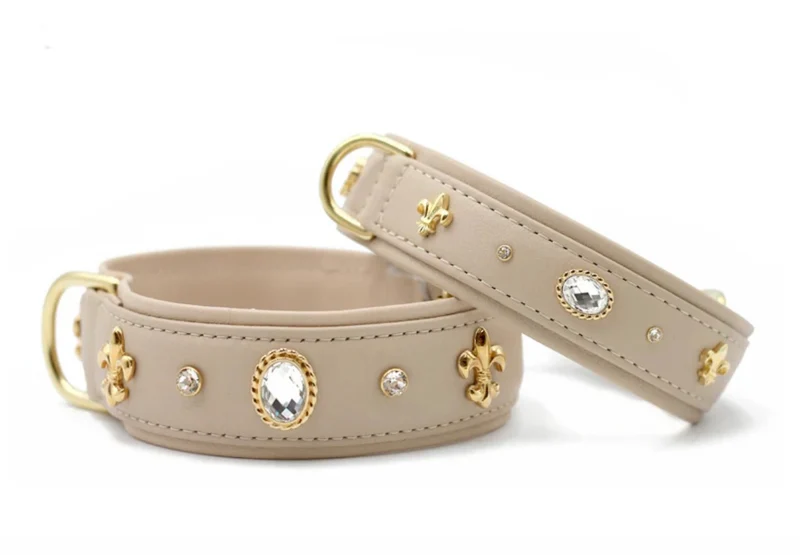 Halsband Diamond - Elfenbein/Goldfarben